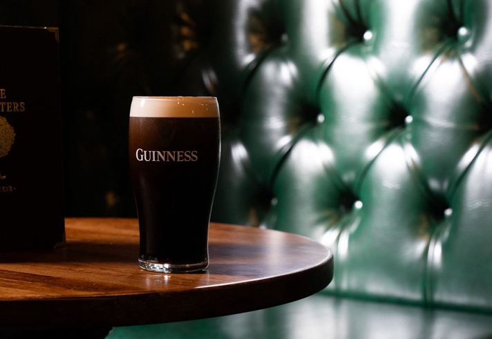 A booth and a pint of Guinness at The Foresters.