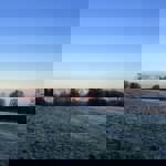 A frosty view of the Sheffield skyline taken from the outdoor seating area of Dukes in the Park 