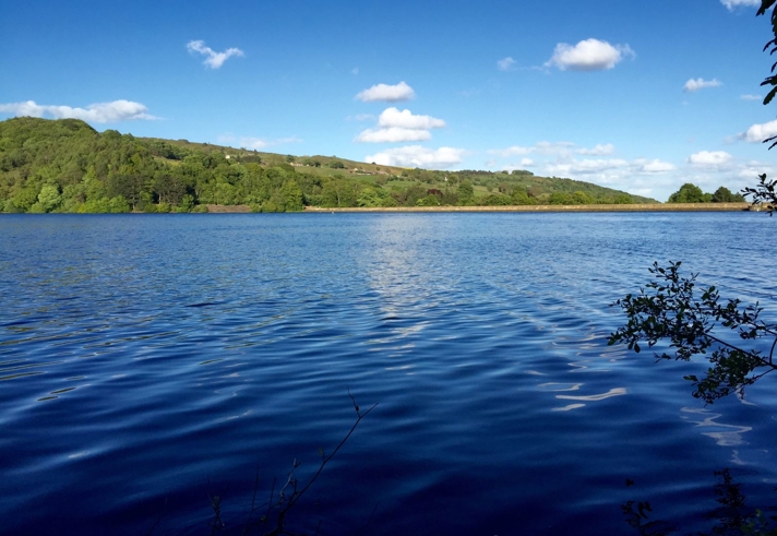 Agden Reservoir on a sunny day.