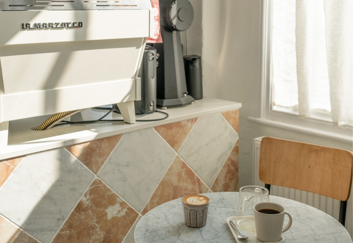 A table at Kilnfolk Coffee