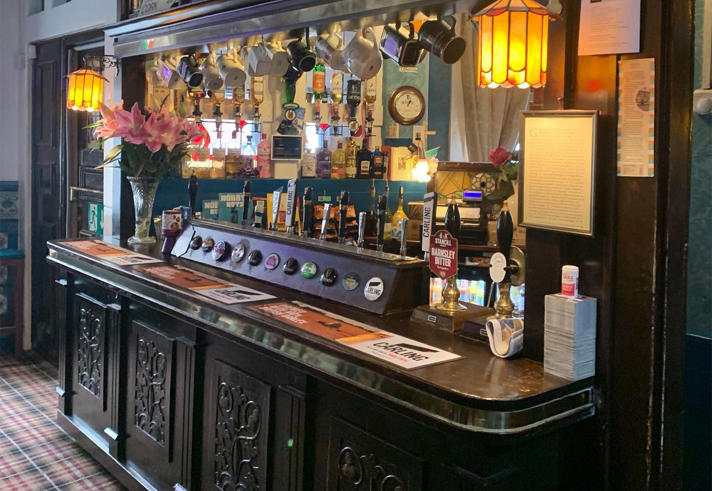 The bar at The Grapes