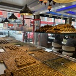 an image to show the wide selection of freshly baked middle eastern desserts