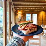 A bacon sandwich at Aesthete Coffee + Kitchen.