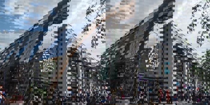 The exterior of The Moor Market.