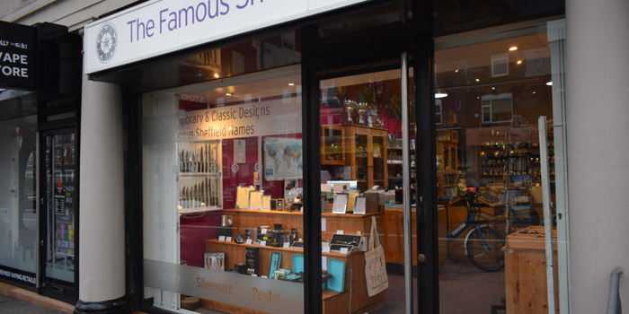 The exterior of the The Famous Sheffield Shop.