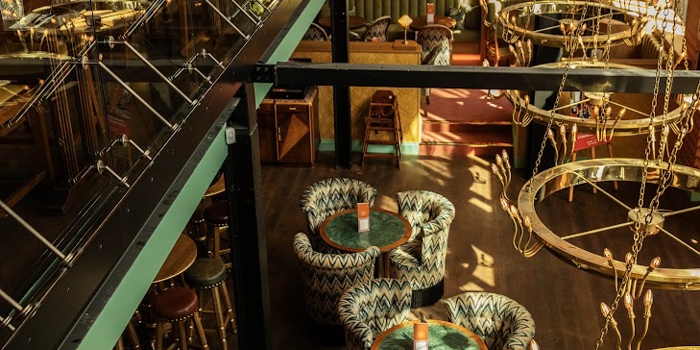 A photograph of the sumptuous interior at Cosy Club Sheffield.