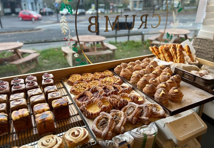 A selection of cakes and pastries at Crumb.