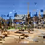 A view of the play equipment at Pound's Park.