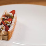 A desert at Fischer’s Baslow Hall, an award-winning, stylish, boutique country house hotel and restaurant.