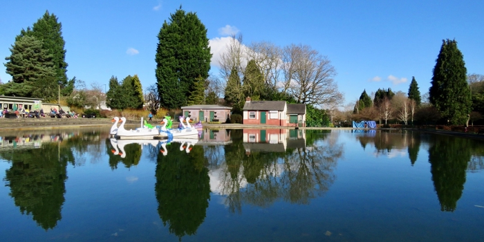The boating pond at Millhouses Park.