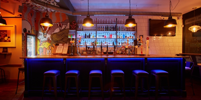 The bar at Portland House.