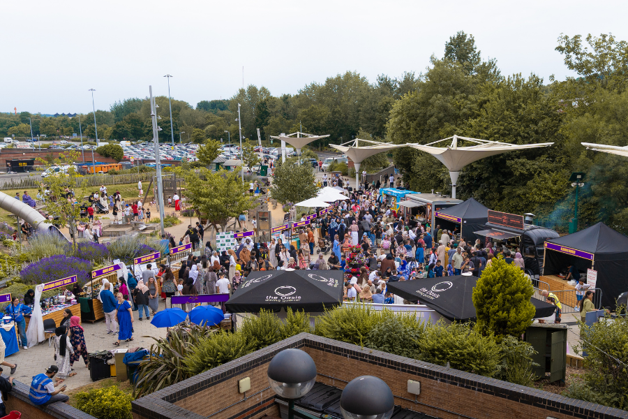 Crowds gathered at Eid Street in a previous year.