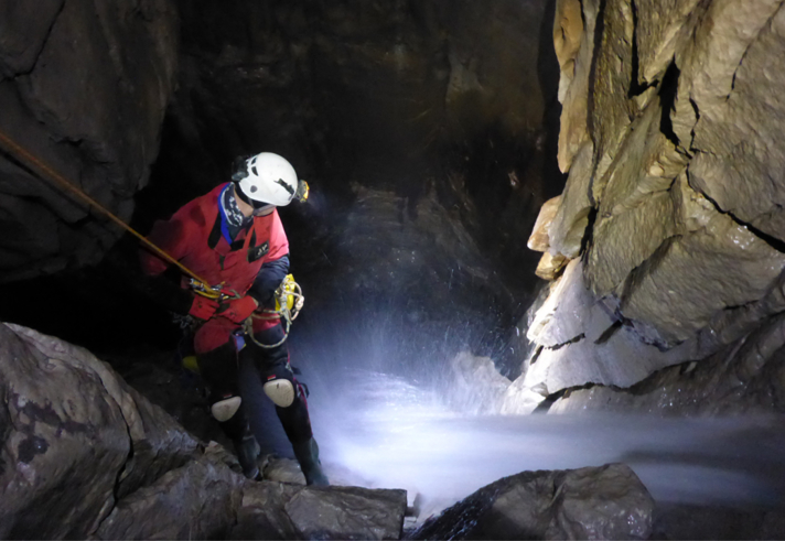 People learning to pothole.