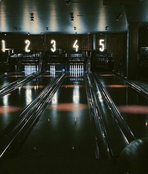 The bowling lanes at Lane7 in Sheffield.