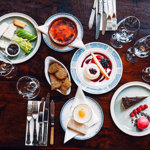 Plates of seafood at Native.