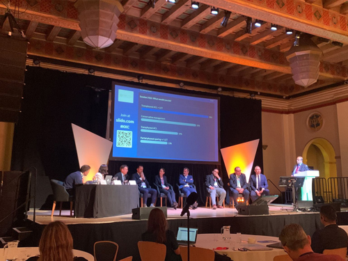 The stage at the Kids Knee Conference in Sheffield.