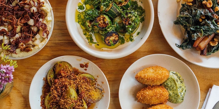 A table full of interesting and exciting dishes at Tonco Food in Sheffield.