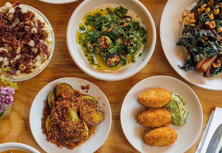 A table full of interesting and exciting dishes at Tonco Food in Sheffield.