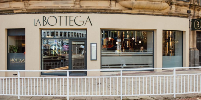 The exterior of La Bottega.